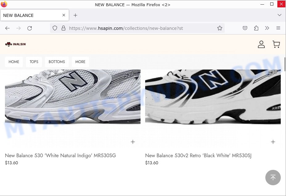 Hsapin.com NEW BALANCE Store Scam