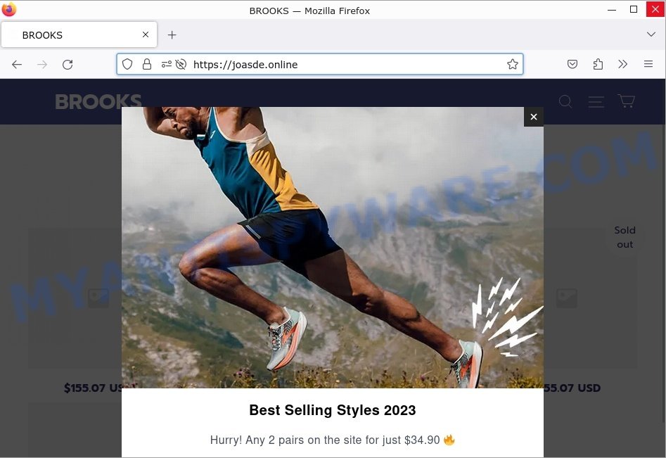 Joasde.online BROOKS Scam store