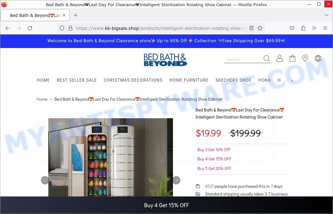 Kk-bigsale.shop Bed Bath & Beyond Scam store