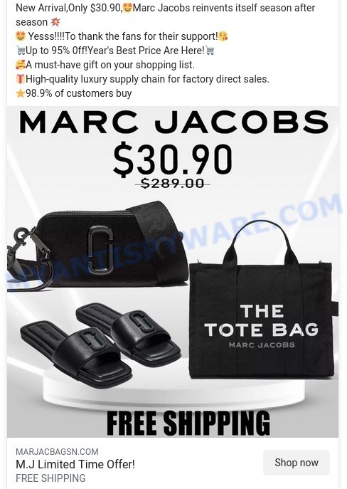 MarcJacobsFactory.shop Scam: A Fake Marc Jacobs Site