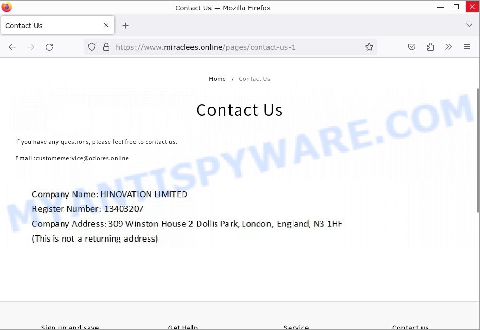 Miraclees.Online scam contacts