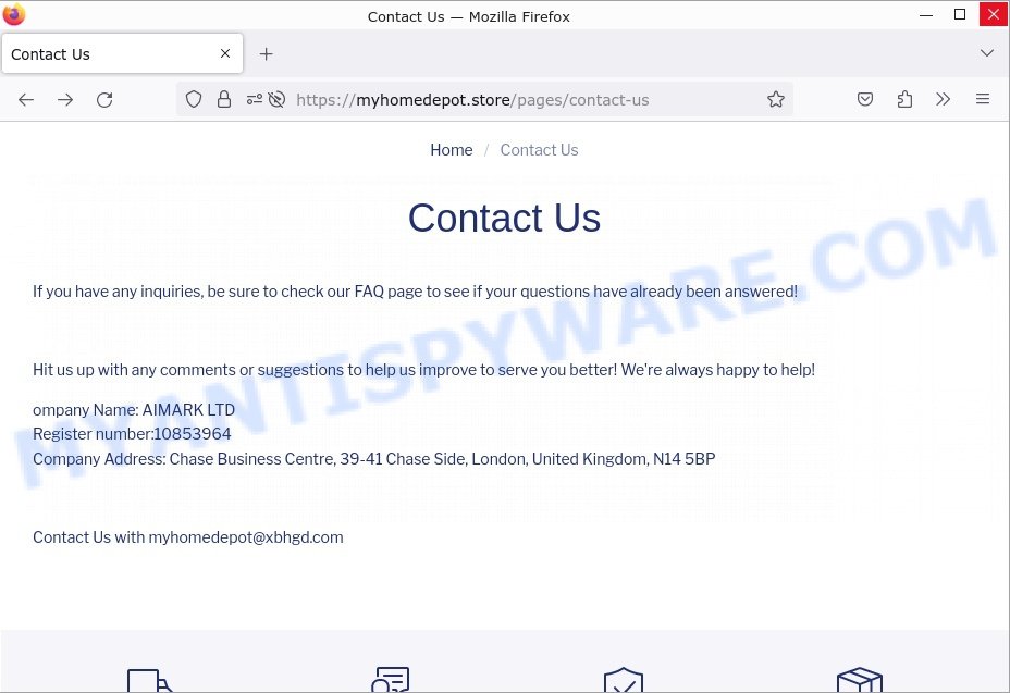 Myhomedepot.store BBB Scam contacts