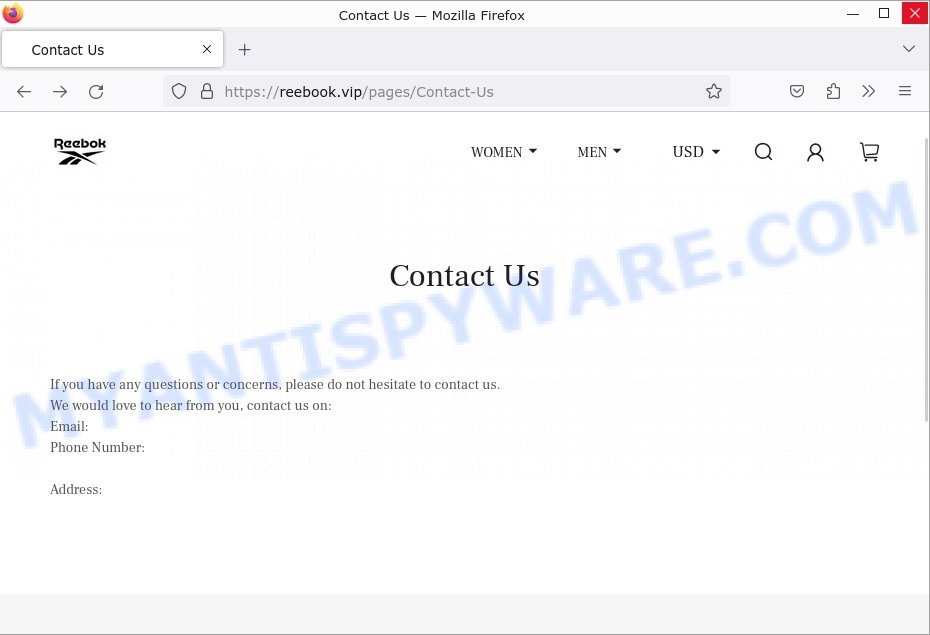 Reebook.Vip scam contacts