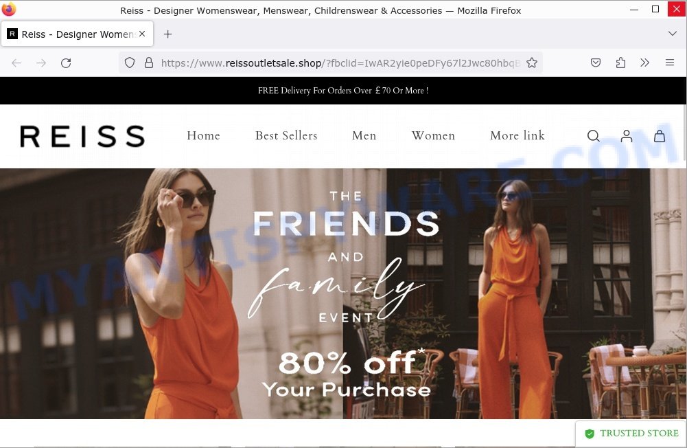 Reissoutletsale.shop Scam store