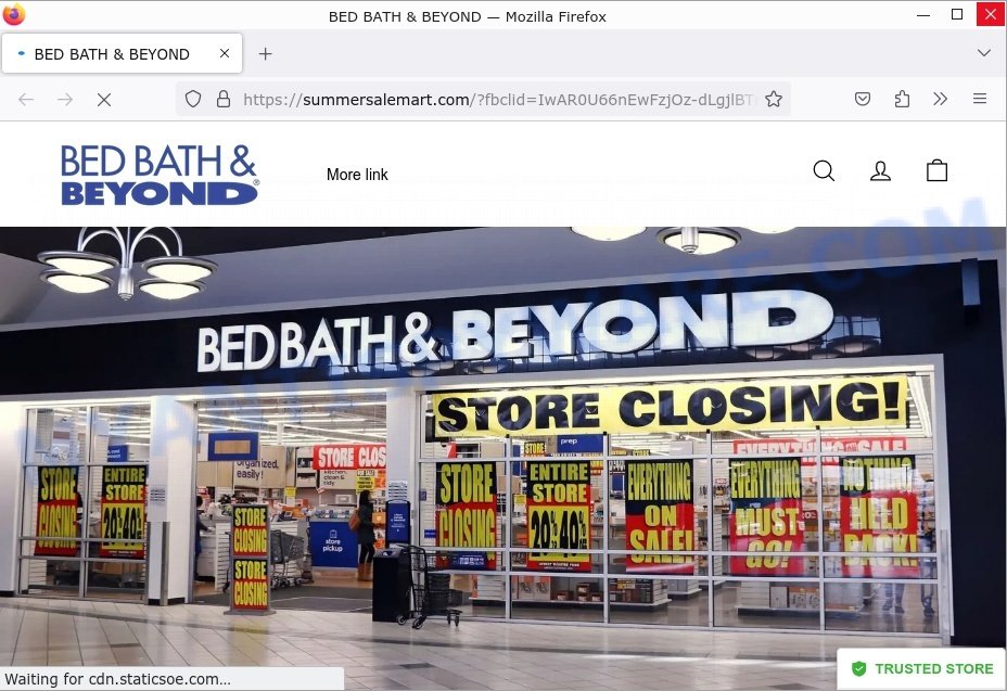 Summersalemart.com BED BATH BEYOND Store Scam