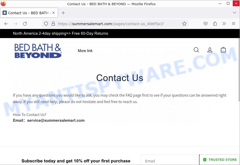 Summersalemart.com BED BATH BEYOND Store contacts