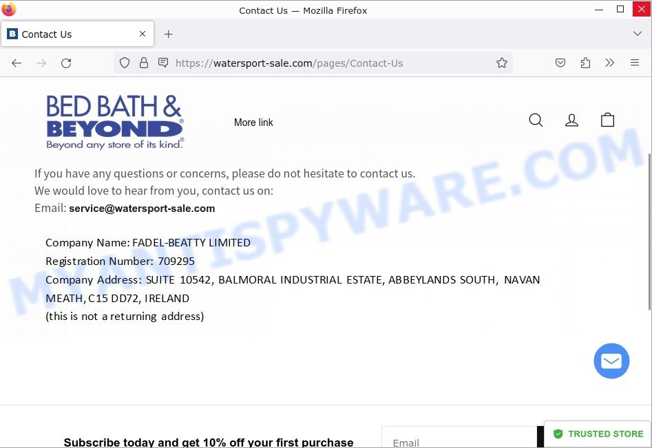 Watersport-Sale.com Scam contacts