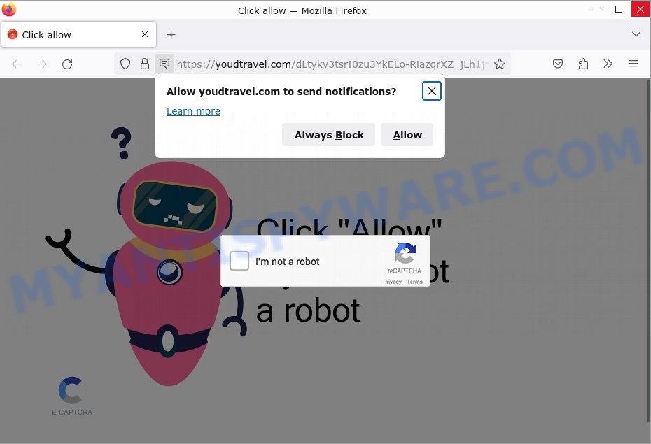 Youdtravel.com Click allow Scam
