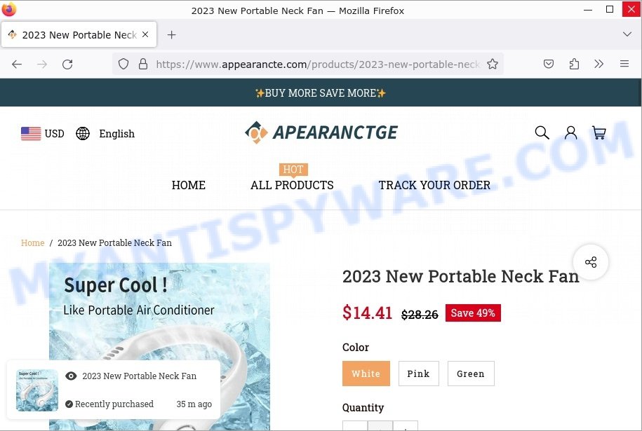 Appearancte.com scam store