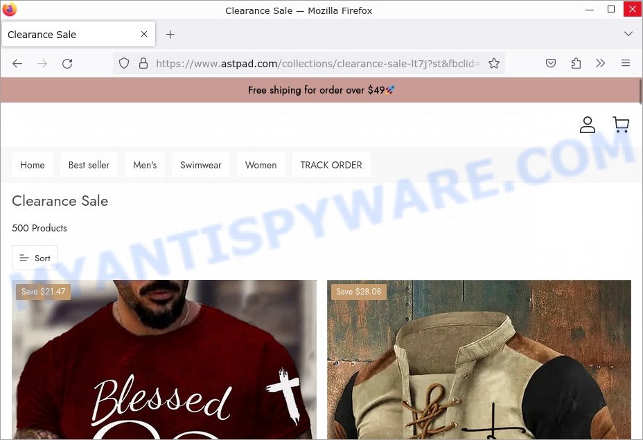 Astpad.com Clearance Sale store scam