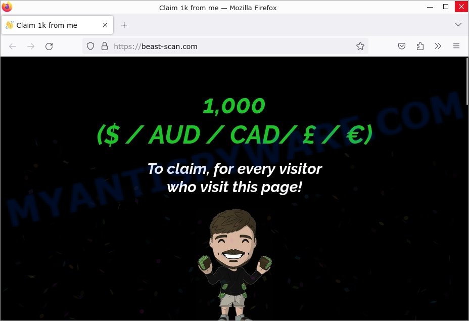 Beast-scan.com Claim 1k from me Scam