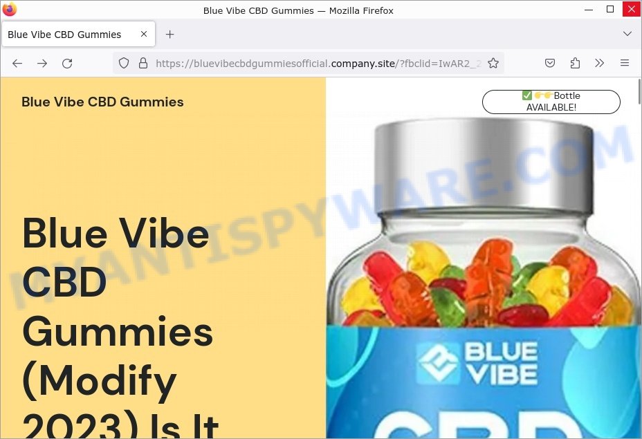 Blue Vibe CBD Gummies website