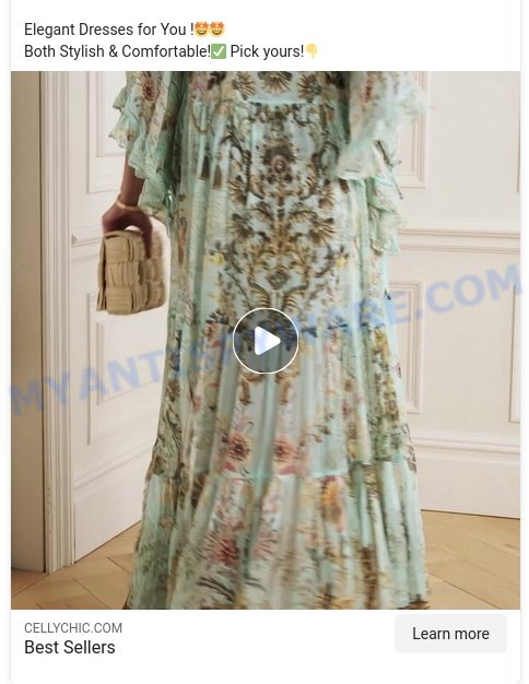 Cellychic.com Elegant Dresses Scam ads