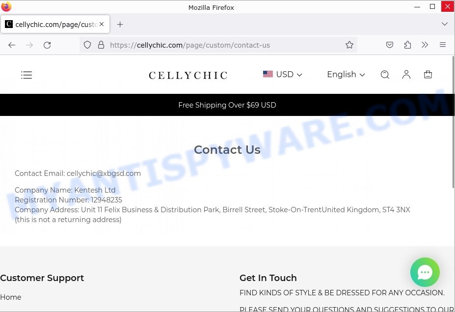 Cellychic.com Elegant Dresses Scam contacts