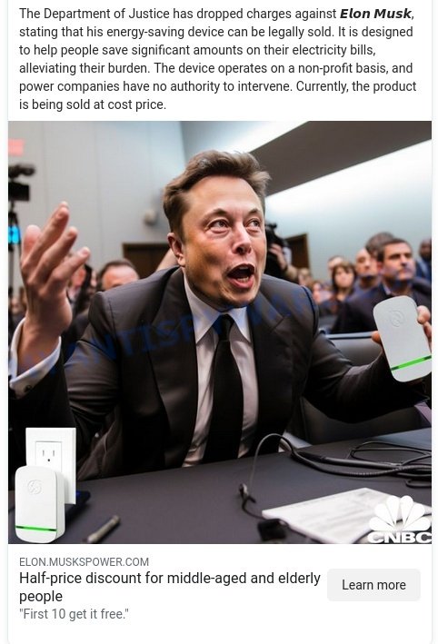 Elon Watt Saver energy-saving device Scam on facebook