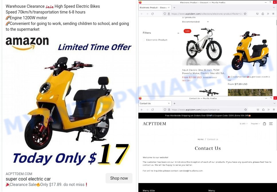 Facebook Warehouse Clearance Sale Scam