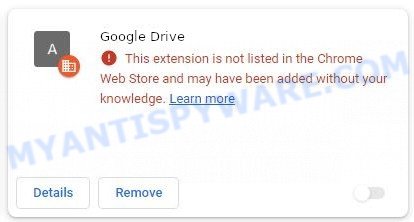 Fake Google Drive extension virus