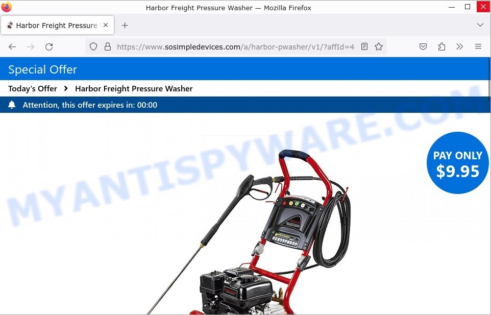 Harbor Freight Pressure Washer Giveaway scam website