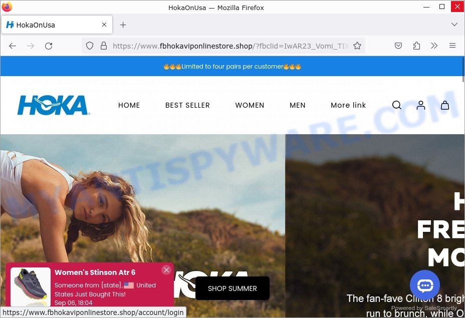 HokaOnUsa Scam store