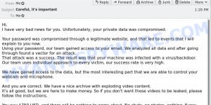 I Have Very Bad News For You Email Scam