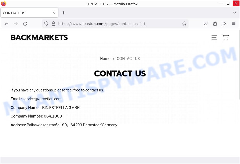 Leastub.com Scam store contacts