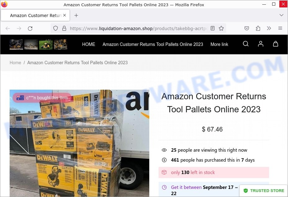 Liquidation-Amazon.Shop Scam store