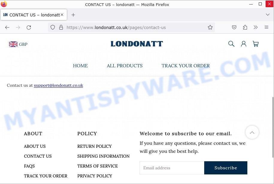 Londonatt.co.uk scam store contacts