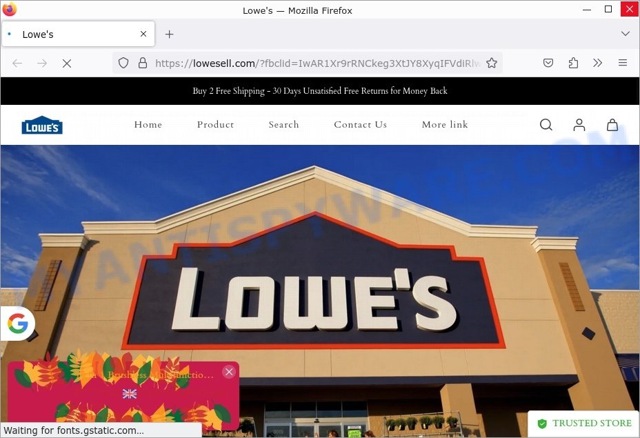 Lowesell.com Scam store