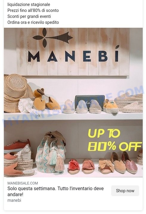 ManebiSale.com scam store
