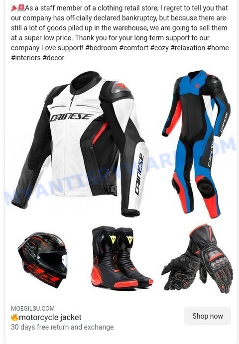 Moegilsu.com Scam store ads