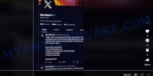 TikTok free bitcoins scam