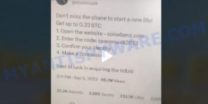 TikTok free bitocins scam