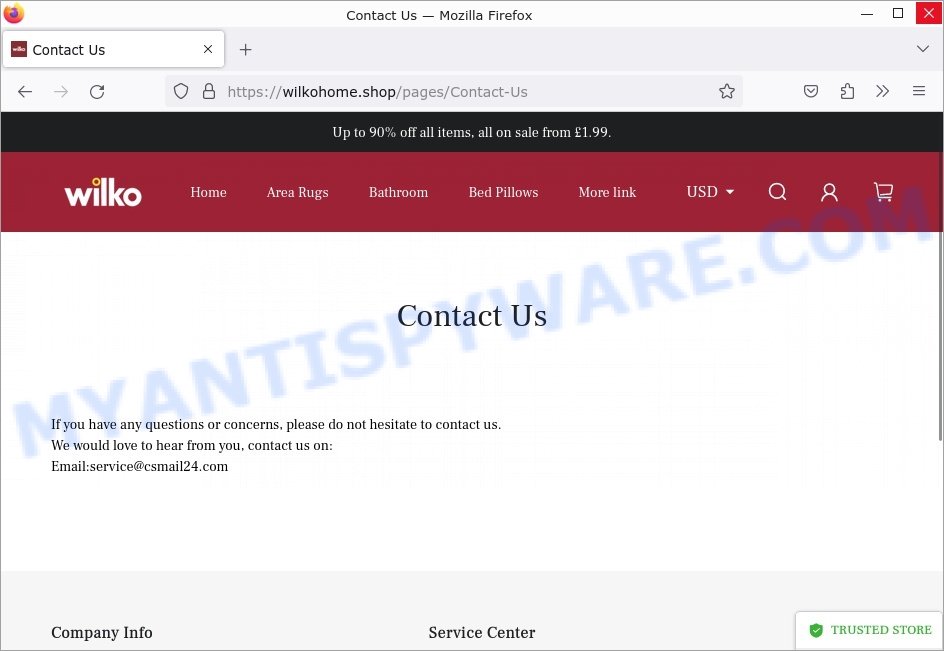 Wilkohome.shop Scam contacts