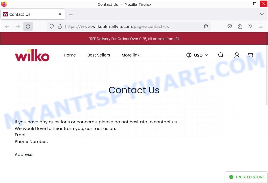 Wilkoukmallvip.com scam contacts