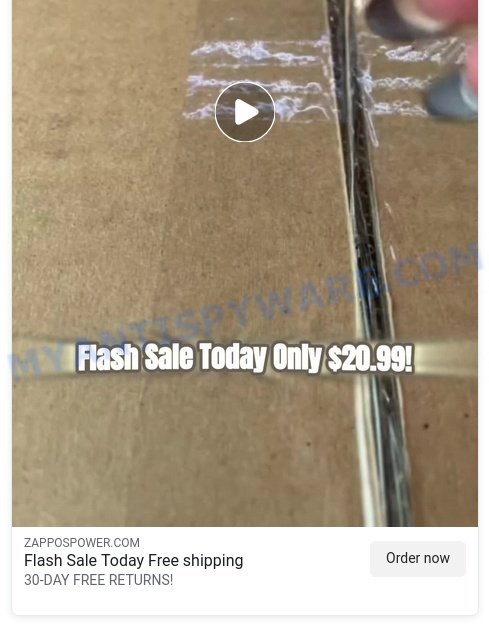 ZapposPower.com scam ads