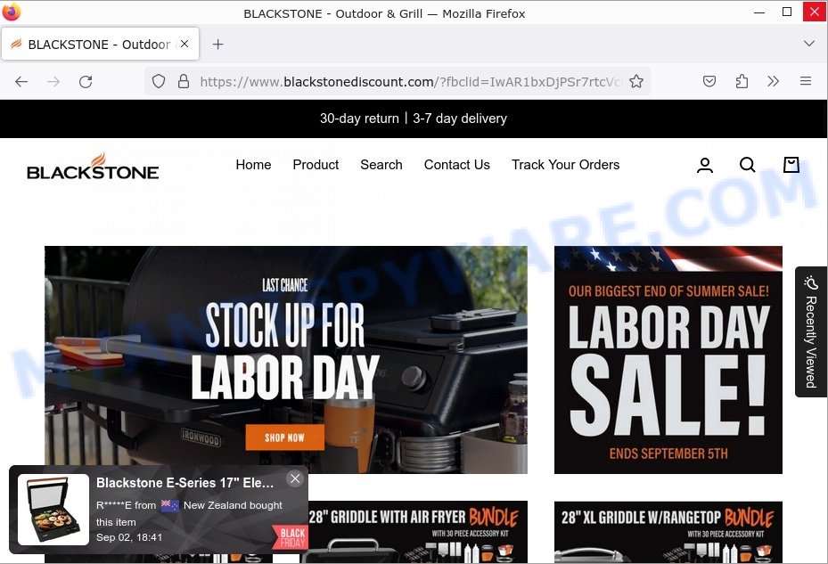 blackstonediscount.com scam store