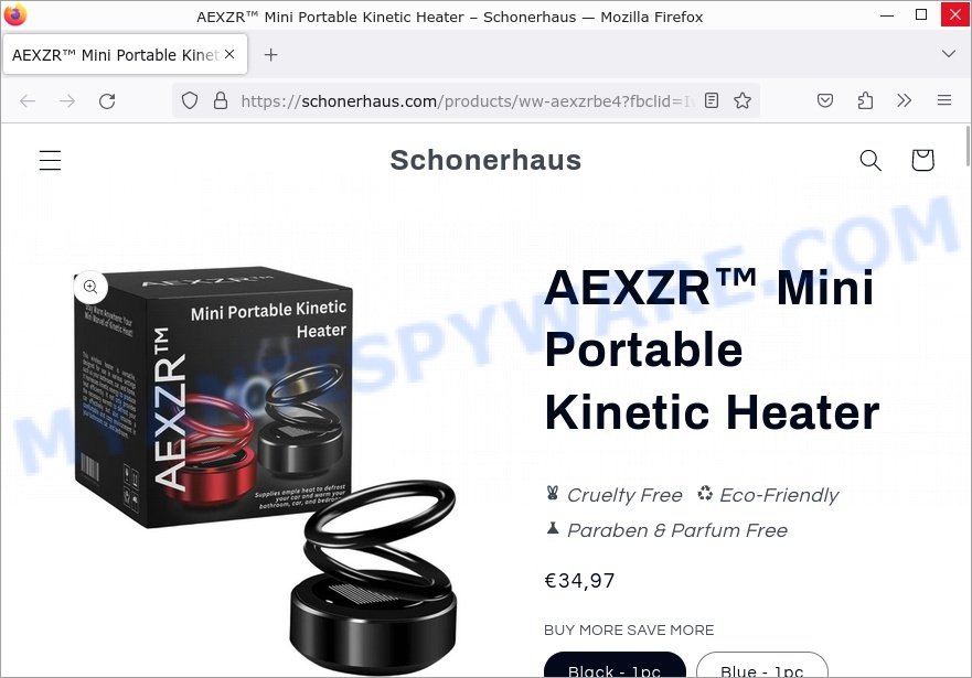 AEXZR Mini Portable Kinetic Heater Scam