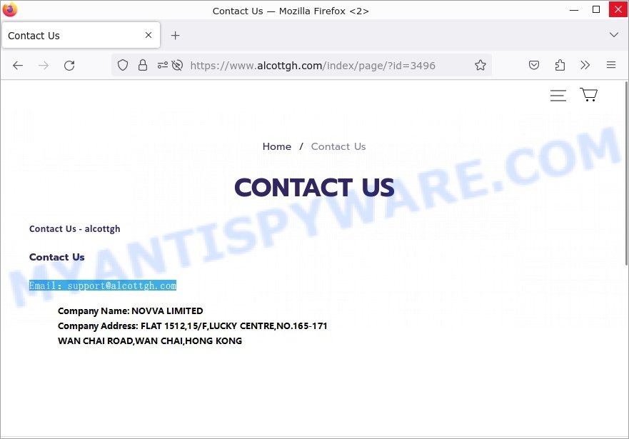 Alcottgh.com scam contacts
