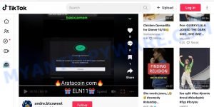 Aratacoin.com tiktok crypto scam