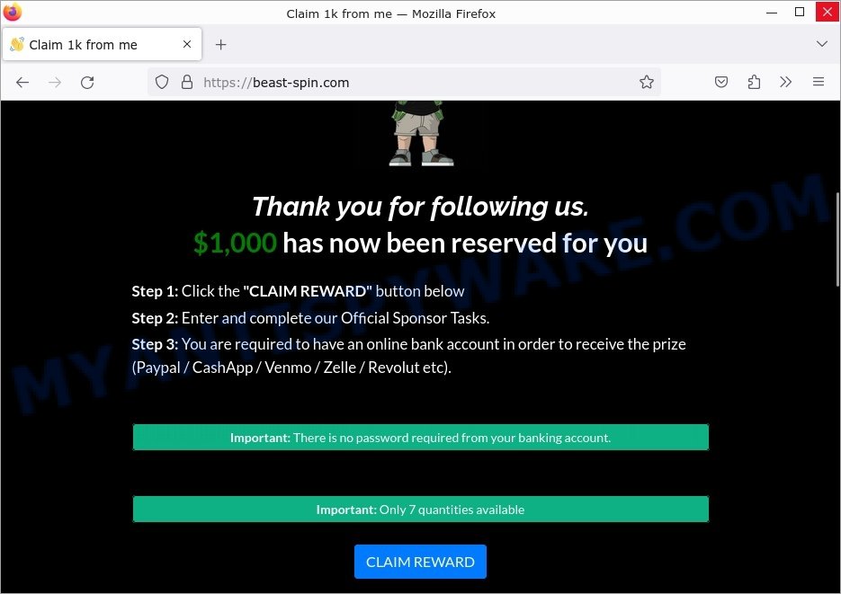 Beast-spin.com Scam