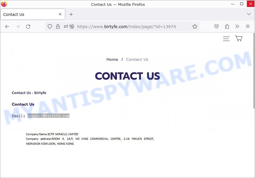 Birtyfe.com contacts