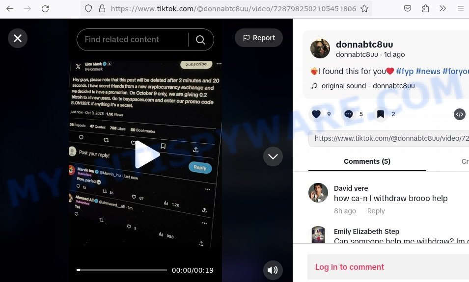 Buyspacex.com scam tiktok