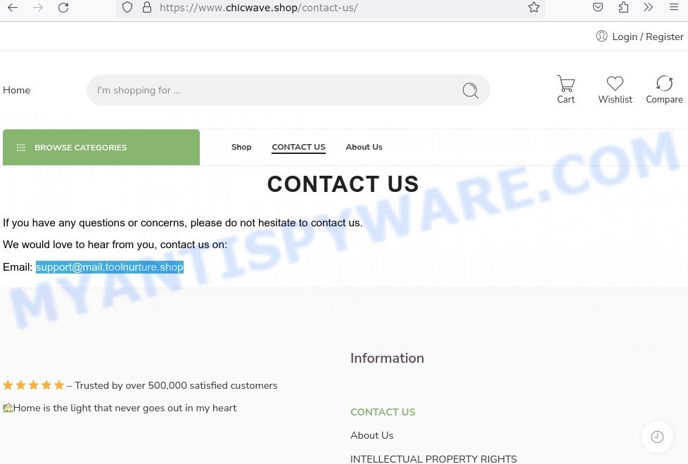 Chicwave.Shop scam contacts