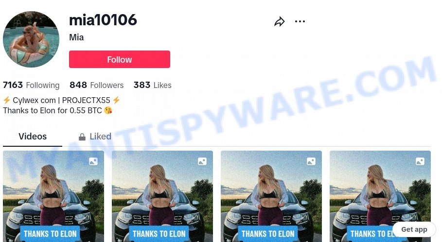 Cylwex.com tiktok scam