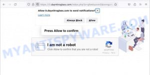 Daynitroglass.com I am not a robot Scam
