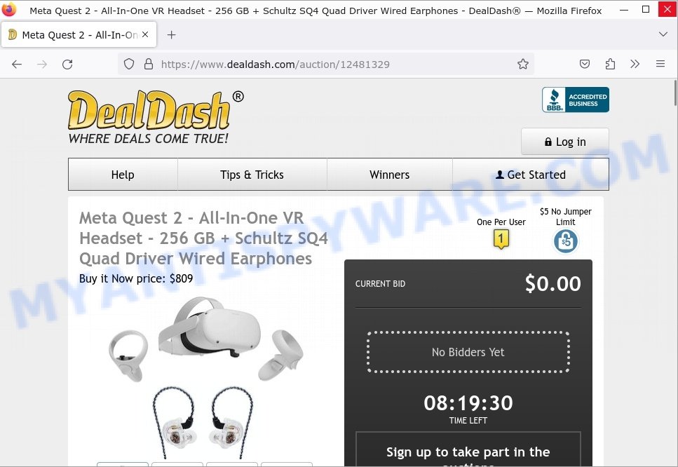 DealDash bid