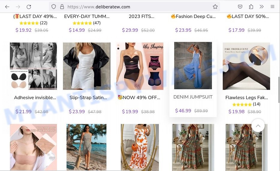 Deliberatew.com Bodysuit Shapewear scam store