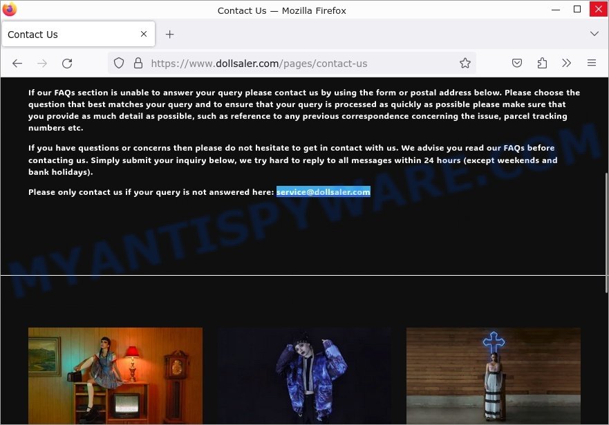 Dollsaler.com scam store contacts