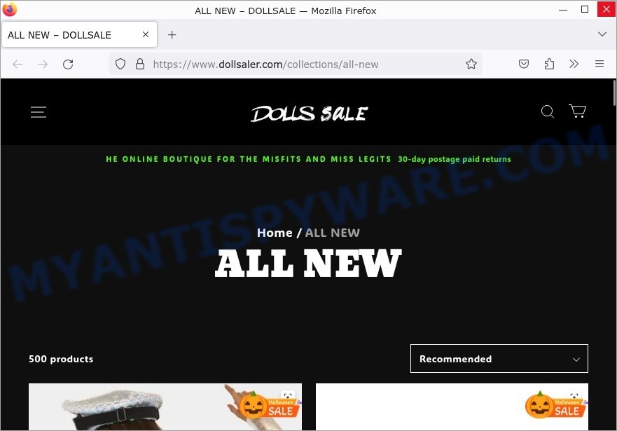 Dollsaler.com scam store