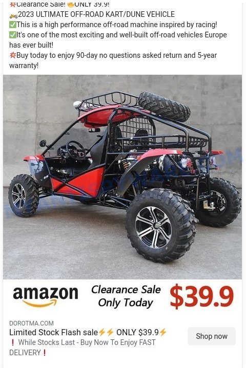 Dorotma.com scam store ads
